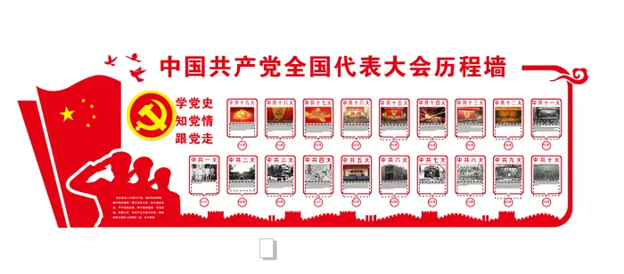 A243-党建文化墙CDR格式cdr矢量模版下载