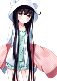 长发睡衣女孩素材人物卡通