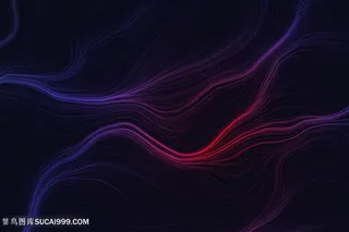 渐变蓝红闪电曲线背景