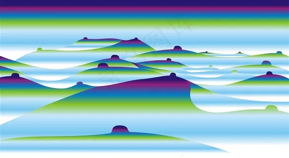 沙漠唯美抽象绘画素材