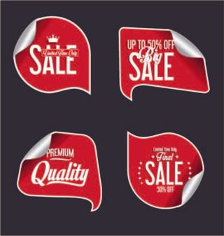 免抠促销标签矢量