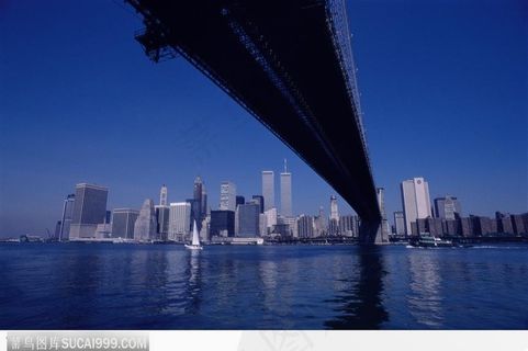 都市全景 夜晚 桥梁