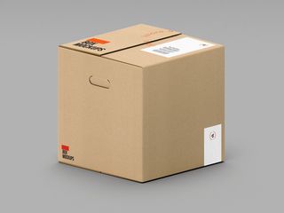 快递包裹包装纸盒牛皮纸智能贴图样机