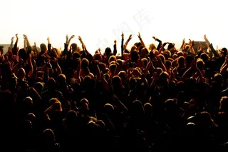 夜店狂欢人群剪影 (18)