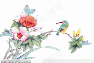 工笔画—茶花