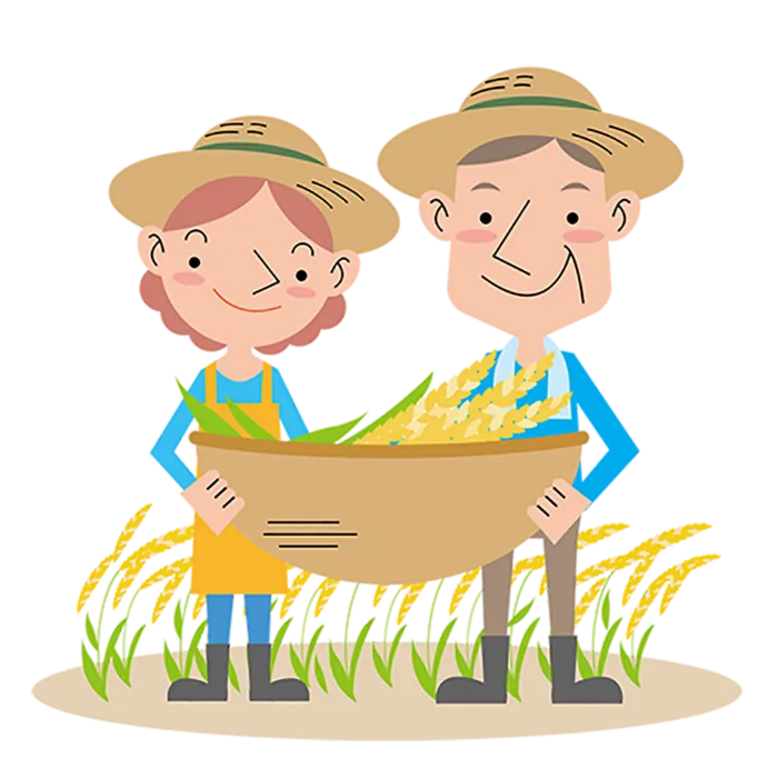 农民卡通现代农业