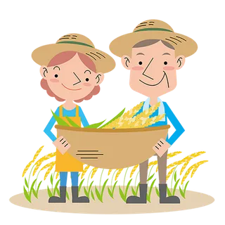 农民卡通现代农业