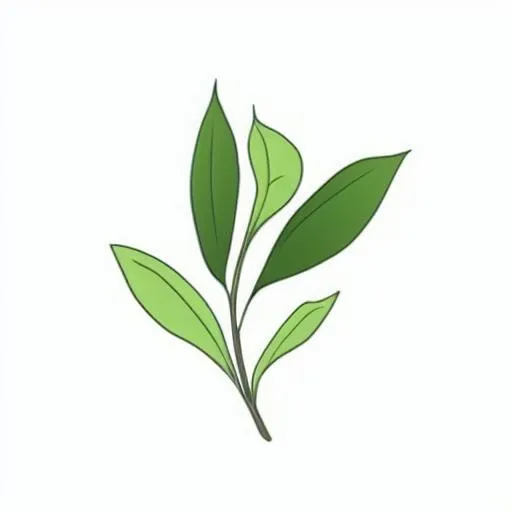 一支绿色的叶子png免抠(2048x2048)