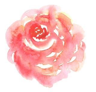 唯美森系手绘水彩花朵 免抠