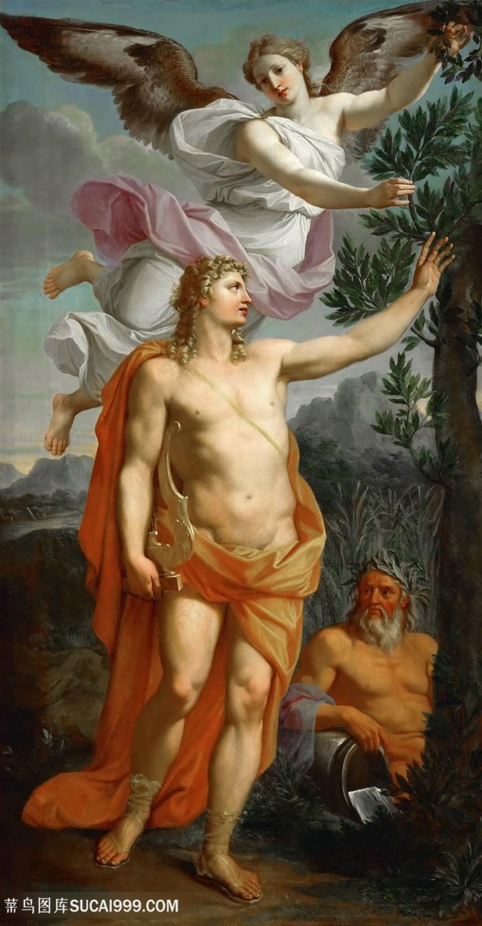 阿波罗胜利加冕油画图片