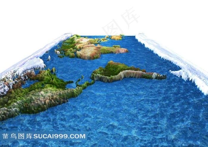 环保3D世界地图素材