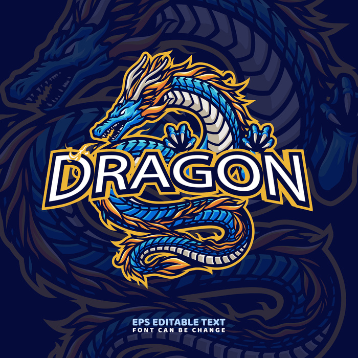 神龙标识logo设计-1eps,ai矢量模版下载