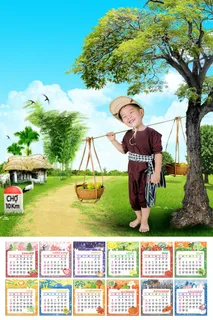 农村风景日历玄关