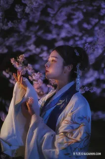 纯美典雅户外写真古装美女摄影图片