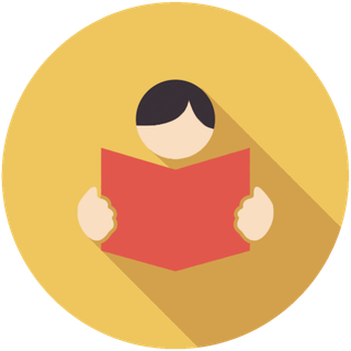 读书卡通人物剪影少儿兴趣班