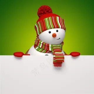 创意戴帽子围巾的卡通雪人设计高清图 创意戴帽子围巾的卡通雪人设计高清图