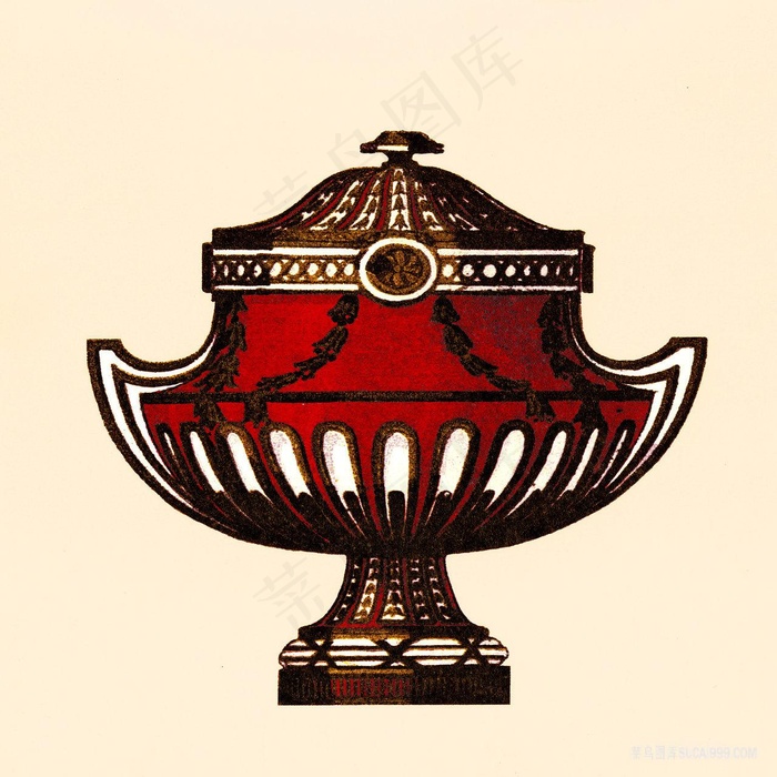 陶瓷水彩艺术插画