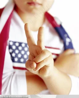 人物手势元素-手势胜利V手势特写