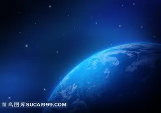 高清蓝色地球背景图片