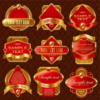 免抠豪华的标签设计