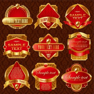 免抠豪华的标签设计
