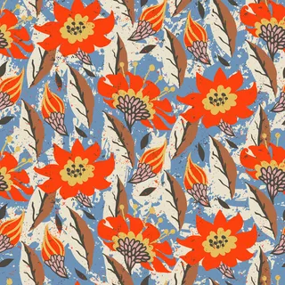 花卉唯美手绘花朵面料纹理手机壳布料面料印花服装矢量图案素材