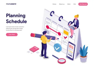 扁平化人物场景办公互联网等距ai矢量设计网页海报UI素材插画
