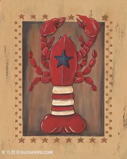 巨大的龙虾装饰画