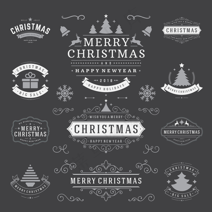 圣诞节装饰元素