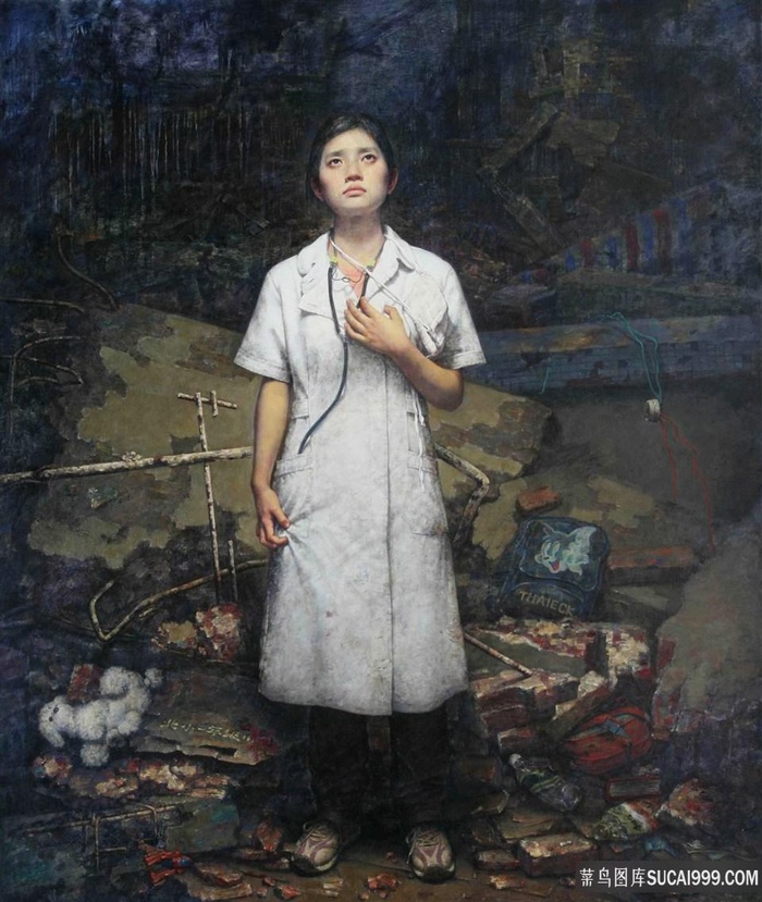 医生艺术油画风景画油画图片