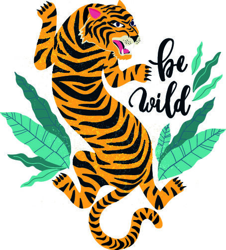 虎年猛虎手绘图