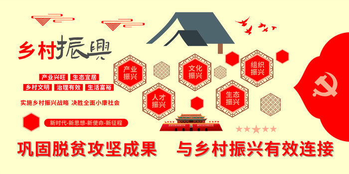 党建巩固脱贫攻坚成果文化墙cdr矢量模版下载