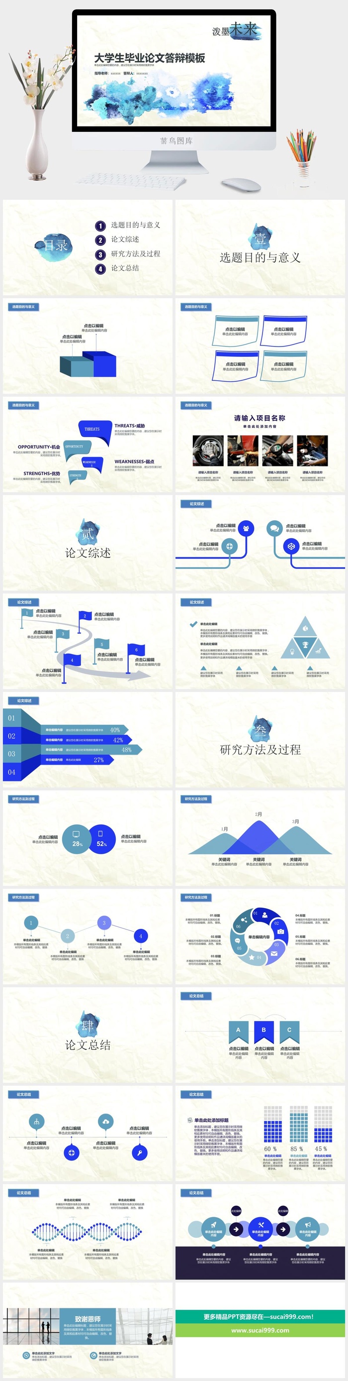 大学生毕业论文答辩PPT