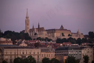 黄昏欧式古堡建筑图片
