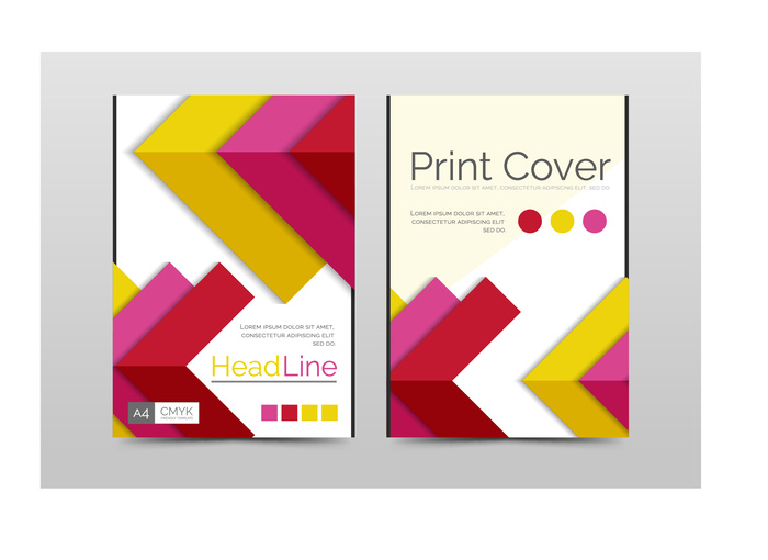 抽象矢量彩色时尚年度宣传册设计