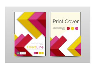 抽象矢量彩色时尚年度宣传册设计