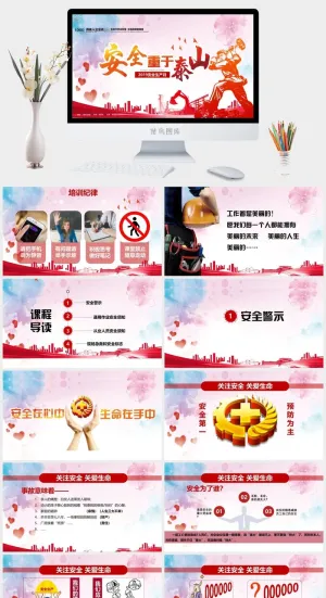 安全生产PPT模板预览图