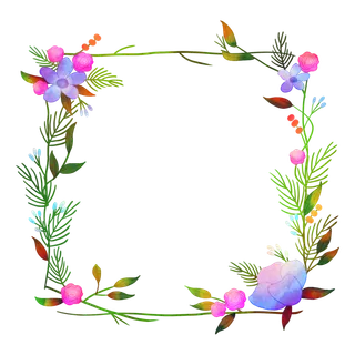 漂亮花边框卡通