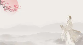 中国风传统水墨古风古典展板边框工笔画PS海报背景平面设计素材