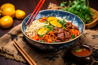 牛肉面美味美食摄影图