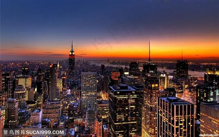 城市都市城市夜景全景图