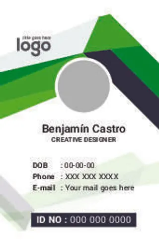 绿黑工作证名片