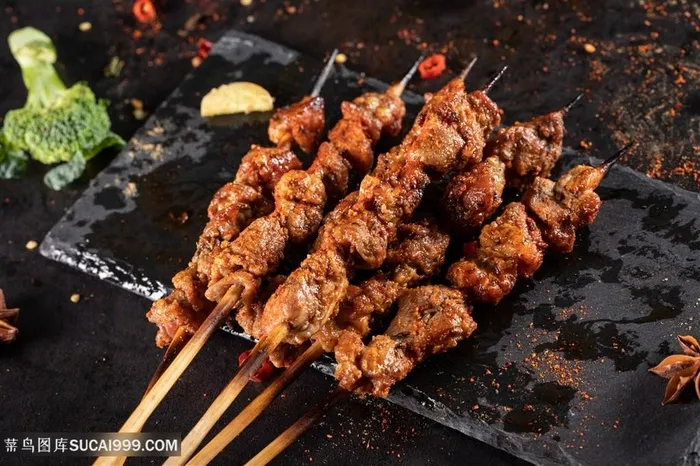 烧烤羊肉串牛肉串肉串