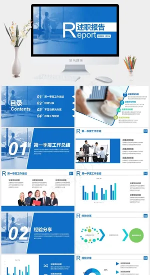 述职报告
蓝色PPT模板预览图