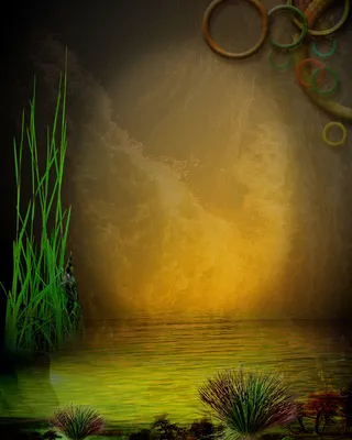 水彩油画绿草背景