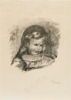 素描女孩装饰画