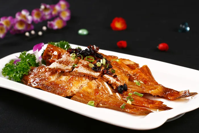 L00492豆豉扒皮鱼