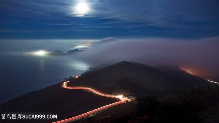 巍峨山脉意境风景画壁纸