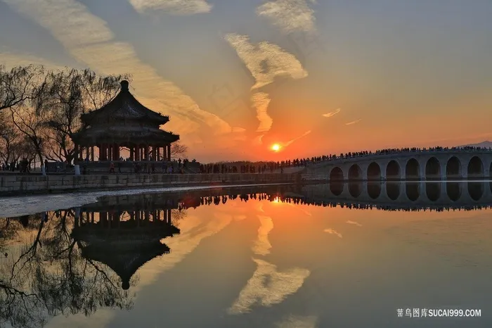 北京故宫景山公园雪景