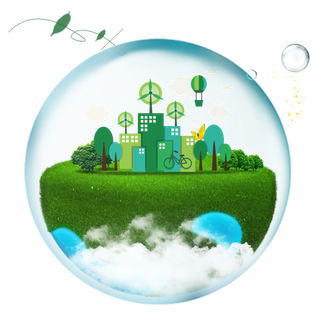 地球一小时卡通地球建筑